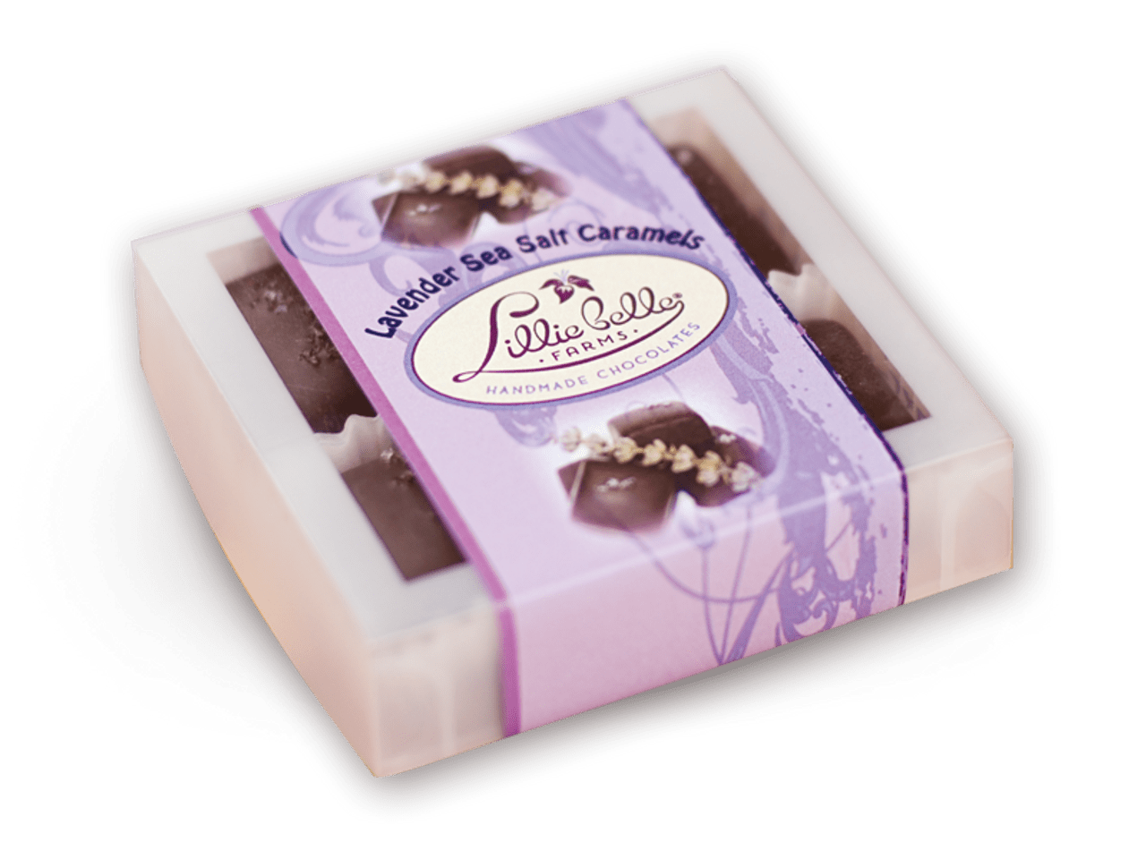 Lillie Belle Farms Box of 4 Lavender Sea Salt Caramels