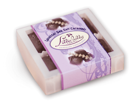 Lillie Belle Farms Box of 4 Lavender Sea Salt Caramels