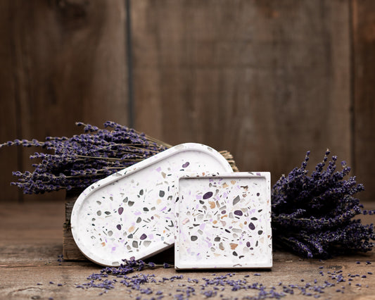 Thistle & Muse Lavender Terrazzo Tray