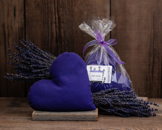 True Lavender Collective Lavender Heart Pillow