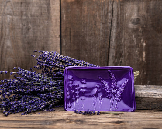 True Lavender Collective Purple Lavender Soap Dish - Rectangle