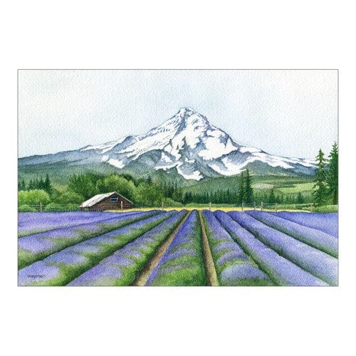 True Lavender Collective Greeting Card - "Mt. Hood Lavender Valley" by Wagoner