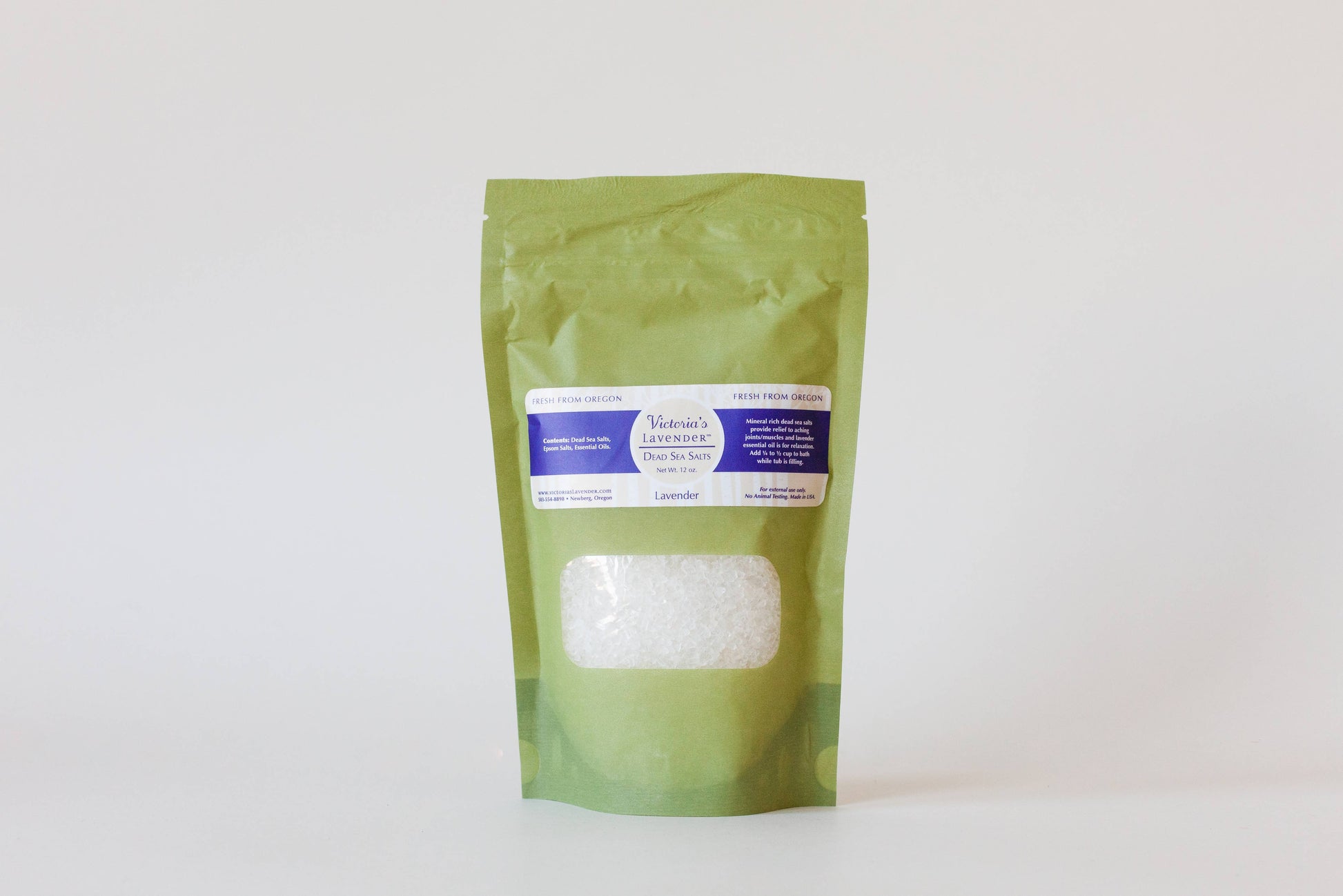 Victoria's Lavender 12 oz Packet Lavender Dead Sea Bath Salts