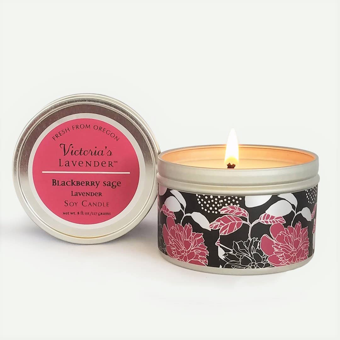 Victoria's Lavender Soy Candle - Blackberry Sage & Lavender